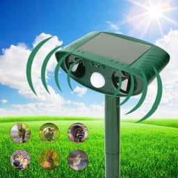 Solar Outdoor Cat Squirrel with Motion Sensor Ultrasonic Animal Repeller Animal Device for Farm Protection