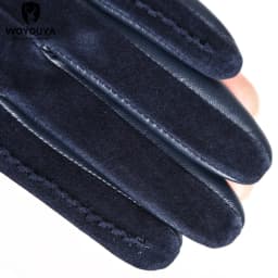 Colored Suede women's leather gloves,warm winter gloves,High-end leather gloves women,winter sheepskin women's gloves-2007