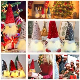 30cm Christmas Doll Elf Glowing Gnome with Led Night Light 2025 Christmas Decorations for Home Xmas Navidad New Year Gifts