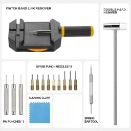 Watch Link Removal Tool Kit, Watch Band Tool Strap Chain Pin Remover Repair Tool Kit For Watch Band Strap Adjustment, Watch