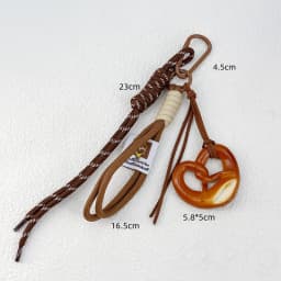 Korean Style Bread Bag Pendant Autumn-Winter Keychain Ornament Braided Rope Bag Pendant Alkali Water Bound Bread Multifunction
