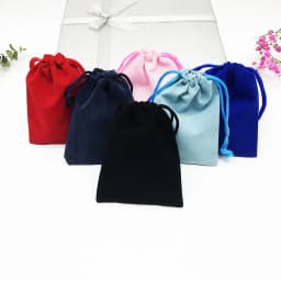 100PCS Wholesale 5*7 7*9 10*12cm Red Velvet Drawstring Bag Black Jewelry Gift Bags Christmas Pouch Cotton 3 Sizes Free Shipping