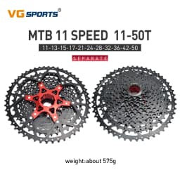VG SPORTS MTB Cassette 8 9 10 11 12 Speed 40T 42T 46T 50T 52T Mountain Bike Cassette Separate Cassete Freewheel Bracket Sprocket