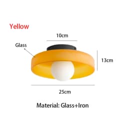 Modern Vintage Glass Ceiling Light Hallway Balcony Kitchen Light Bedroom Ceiling Light Multi-Colored Glass
