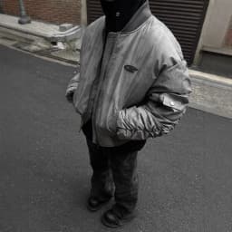 Winter Vintage Distressed Style Wrinkle Design Baseball Jacket Cotton American Hip Hop Coat Warm Parka