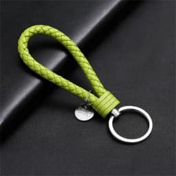 PU Leather Braided Woven Rope Wristlet Keychain Strap For Men Women Quality DIY Key Chains Bag Car Key Ring Jewelry Accessories