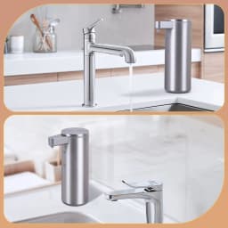  Automatic Soap Dispenser Stainless Touchless Rechargeable Hand Sanitizer Shampoo Detergent Dispenser for Kitchen Bathroom Toil