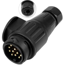 13 Pin to 7 Pin Trailer Adaptor Caravan Truck Towbar Car Towing Plug Adapter 12V Waterproof Electric Socket Converter Connector