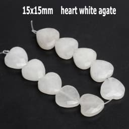 44 Types White Chalcedony Jade Agate Bead Natural Stone Rondelle Cube Faceted Loose Beads for Jewelry Making Bracelets Accessory