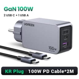 UGREEN 100W GaN Charger USB C Charger QC4.0 3.0 Quick Charge For Macbook Laptop Tablet PD Fast Charger For iPhone 18 17 16 Pro