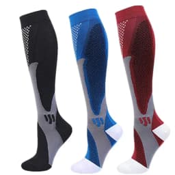2/3/4 Pairs Running Men Compression Socks Fit Varicose Veins Football Soccer Stockings 30 Mmhg Atheletic Men Women Sports Socks