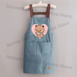 Bubu Dudu Kitchen Waterproof Oil Resistant Apron for Men Women Anime Fashion Aprons Cooking Solid Color Hotel Work Clothes Gifts