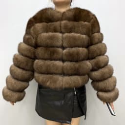 WEFURLENA 2026 New Real Fur Coat Winter Jacket Women natural large wool fox fur coat Street warm long sleeve detachable vest