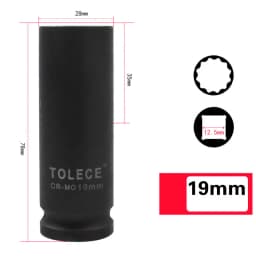 1/2 inch Torx Socket Wrench Head Metric Air Pneumatic Socket Wrench Head 8-41mm Standard Durable Car Auto Truck Repair Tools