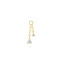 AIDE 925 Sterling Silver 9 Types Zircon CZ Chain Spare Parts Rock Punk Hoop Piercing Hoops Drop Earring Fine Jewelry Gift 1pc