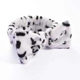 Stripe Polka Dots Leopard Coral Fleece Soft Headband Cross Top Knot Hairband Women Girls Wash Face Spa Headwear Hair Accessories