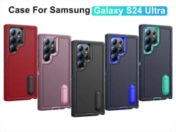 Hybrid 3 In 1 Military Grade Defender Case for Samsung Galaxy S26 Ultra/S23 FE/A56/A36/A15/A14/A13/A54/A53 Kickstand Body Cover