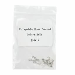 10Pcs Dental Sliding Crimpable Hooks Long Right/Left Dental Orthodontic Hook Dental Curved Crimpable Hook