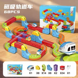 Brand-New Sell Well Anti-Gravity Magnetic Attraction Track Train Changeable Magnetic Magic Rail Car Electric Train Toy