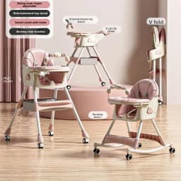 Babyfond Children's Dining Chair Multifunctional Variable Rocking Horse Baby Seat Foldable Recumbable Infant Dining Table
