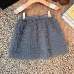Korean Style Pure Color Heavy Work Layered Mesh Cake Skirt Women's Autumn Winter Small Audience Half Skirt Anti Aging Hot Gir...