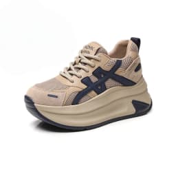 New Arrival 2026 Spring Chunky Sneakers Women's Thick Bottom Casual Mesh Shoes 8CM High Platform Breathable Sports Dad Shoes