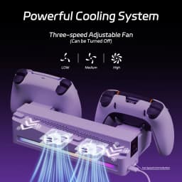 Tuodes Horizontal Cooling Stand With Controller Charger RGB Light Adjustable Fans Fast Charging Station For PS5 Pro/PS5 Slim