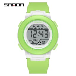 SANDA New 6383 Multifunctional Color Light Watch for High School Students' Sports, Men's and Women's Electronic Watches