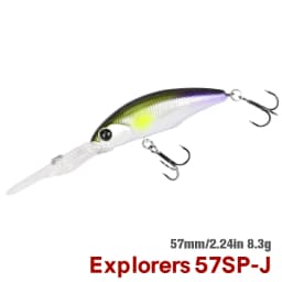 TSURINOYA Dive 2-4m Suspending Minnow 57mm 8.3g EXPLORERS 57SP Long Casting Pike Bass Fishing Lure Artificial Hard Bait Jerkbait