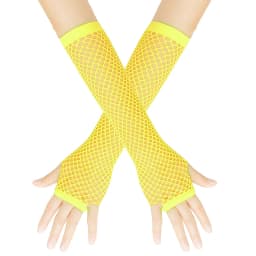 New 1Pair Womens Long Fishnet Net Gloves Fingerless Mesh Gloves Punk Rock Fancy Night Club Party Arm Warmer Gloves Sexy Gloves