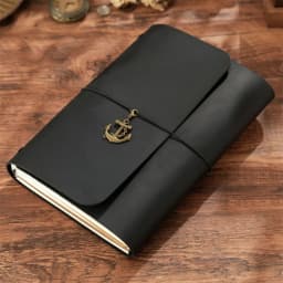 A5 Three Fold Journal Real Leather Notebook Refillable Vintage Style Diary Traveler Note Books Back to School Gift