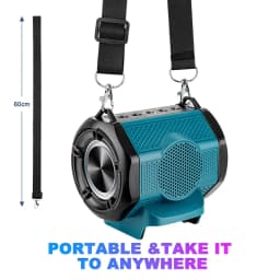PATUOPRO Cordless Bluetooth Speaker Box Portable Wireless Surround Player Loudspeaker Compatible Makita 18V Battery(No Battery)
