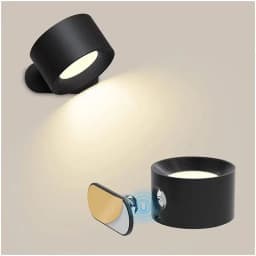 LED Wall Sconces, Mounted Lamps with Rechargeable Battery Operated Dim 3 Brightness Removable Charging 360°Rotate Magnetic Ball