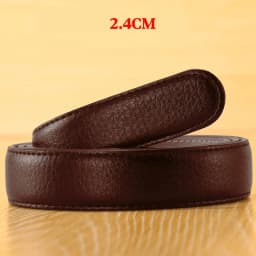 2.4 2.8 3.0 3.5 Width Belt No Buckle for Automatic Buckle PU Leather Belts Without Buckle for Men Women No Buckle 4 Size Wide