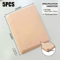 A4 Size Tattoo Practice Skin 3/1mm Double Side Silicone Permanent Makeup Eyebrow Synthetic Leather Training Fake Skin Accessory