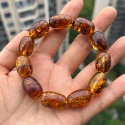 Original Amber Bracelets for Unisex New Genuine Irregular Beads Natural Black Medical Green Healing Jewelry Factory Unique Gift