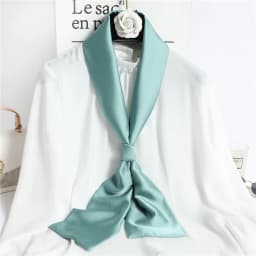 Red Solid Color Long Silk Scarf Female Hair Scarves Silk Satin Neck Scarf For Women 14*145CM Headbands Plain Bag Ribbon Lady