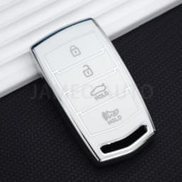 For HYUNDAI 2020 Genesis G70 G80 EQ900 G90 4 Bottons TPU Car Smart Key Case Cover Auto Key Fob Shell Protector Accessories