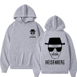 Breaking Bad Walter White Heisenberg Double Sided Printed Hoodie Men Women Vintage Oversized Rock Hoodies Man Black Sweatshirts