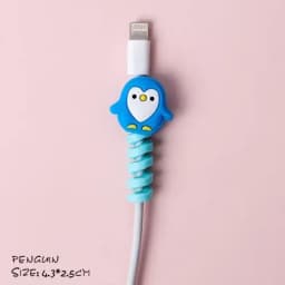 8 PCS Cartoon Silicone Charger Cable Protectors Mobile Phone Charger End Cord Charging Cable Winder