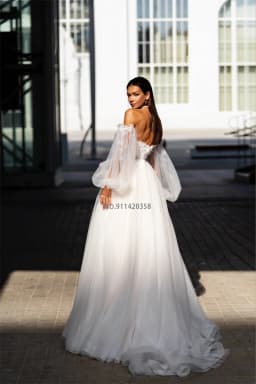 Customized Exquisite Sweetheart Beach Wedding Dresses Off The Shoulder Puff Sleeve Lace Appliques Bridal Gowns Custom