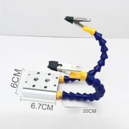 Bench Vise Soldering Station with 4/6 Flexible Arms & Soldering Iron Holder – PCB Welding Repair Tool, Aluminum Alloy Base