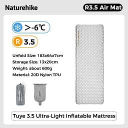 Naturehike Camping Mat 3.5/4.6/5.8/8.8 High R Value Ultralight Warm Inflatable Mattress Outdoor Portable Folding Inflatable Mats