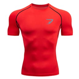 New Men's Short Sleeved T-shirt Compressed Quick Drying Breathable Training Tees Fitness Jujitsu Rashguard Top Gym Sport Shirts