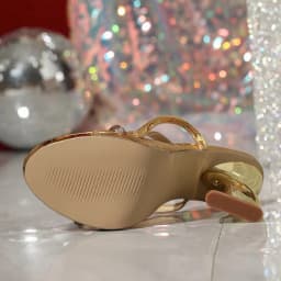 Liyke Fashion Chic Gold Strange High Heels Platform Sandals For Woman Crystal Rhinestone Open Toe Wedding Banquet Shoes Size 42