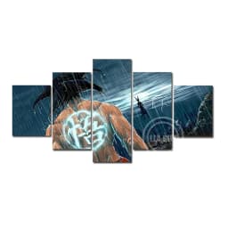 Manga 5 Panels Dragon Ball Goku Super Saiyan Wall Anime Poster Comic Canvas Painting Picture Home Living Room Gift Mural Cudros