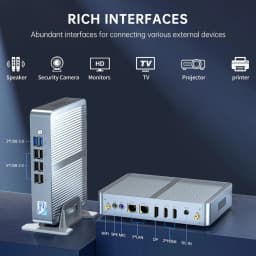 Topton M4 Fanless Silent Mini PC Intel N100 N95 Dual LAN 3x Storage 3x4K UHD Firewall NAS Office Industrial Computer Windows 11