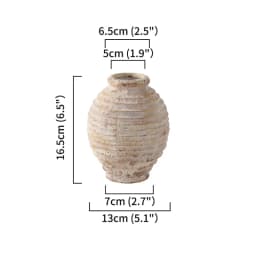 Retro Nostalgic Rough Clay Pottery Vase 21.5CM High Vasen Room Decoration Vases Vintage Handmade Style Home Decor Items