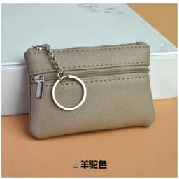 Mini PU Leather Wallet Coin Purse Key Bag Fashion Key Holder Pocket Card Storage Bag Multifunctional Zipper Coin Pouch