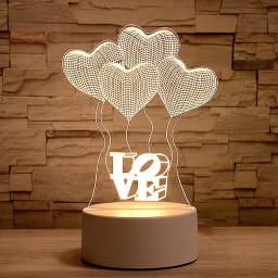 3D Lamp Acrylic USB LED Night Lights Neon Sign Lamp Xmas Christmas Decorations for Home Bedroom Birthday Decor Wedding Gifts